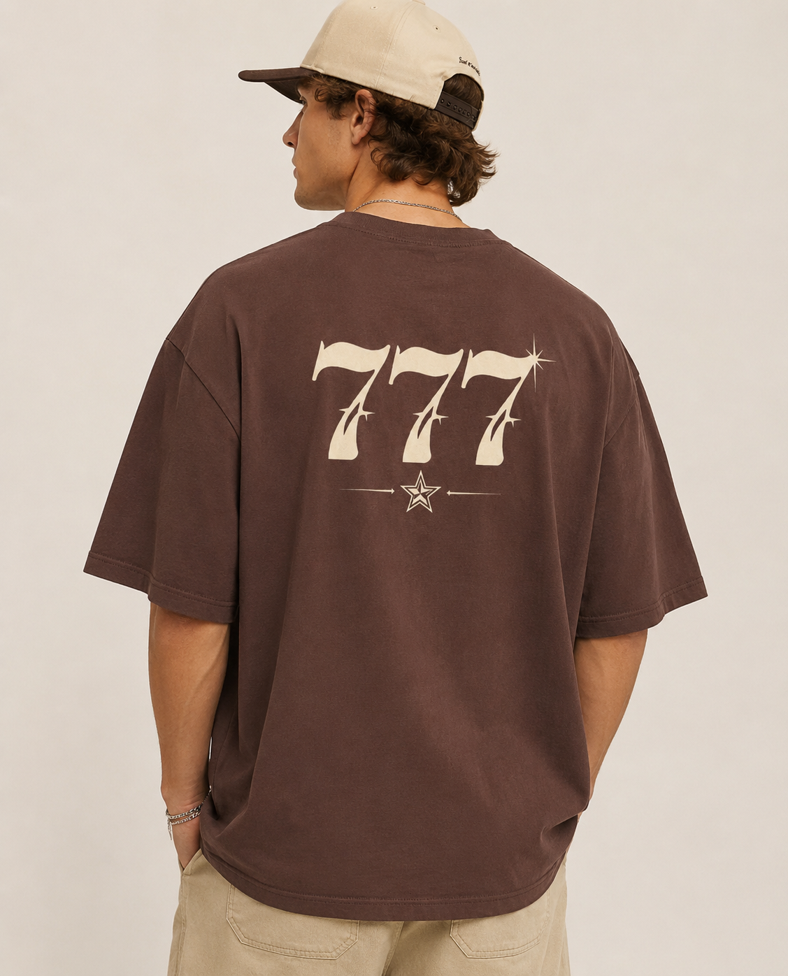 Lucky 7 Tee - Chocolate brown