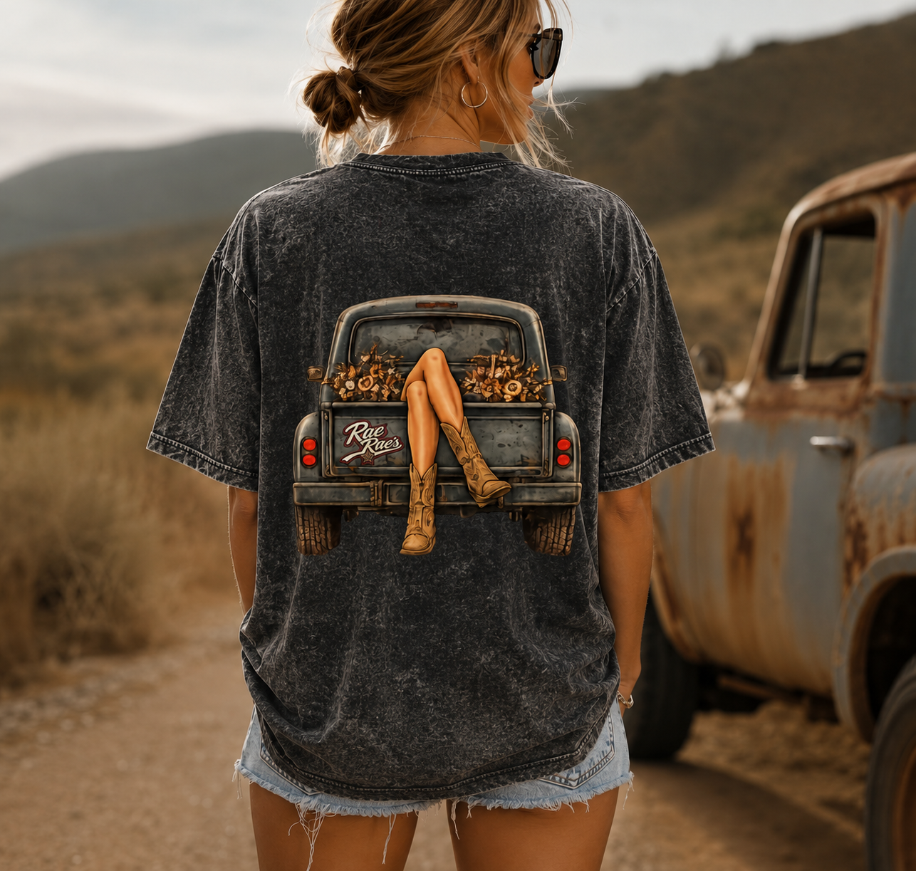 Boots & Backroads Tee - Acid Wash
