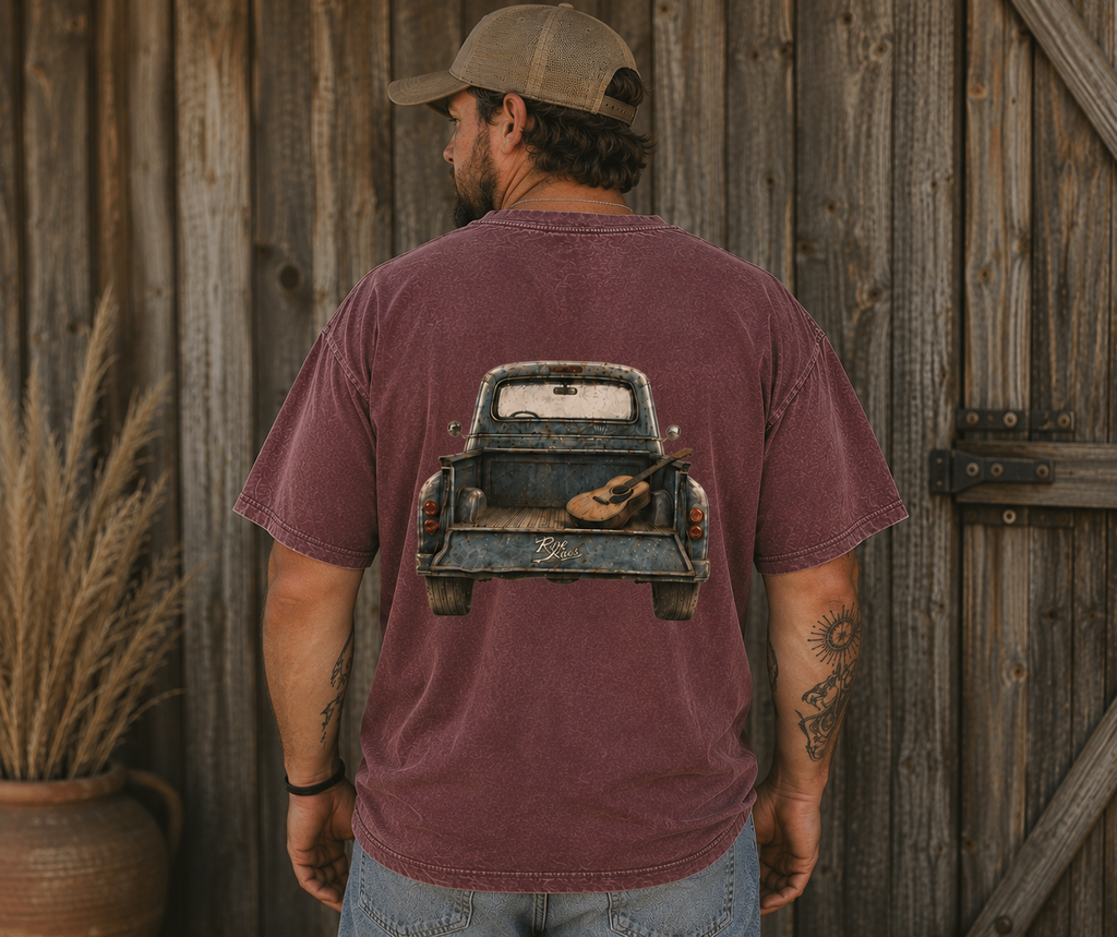 Vintage truck & Guitar Tee - Various colours