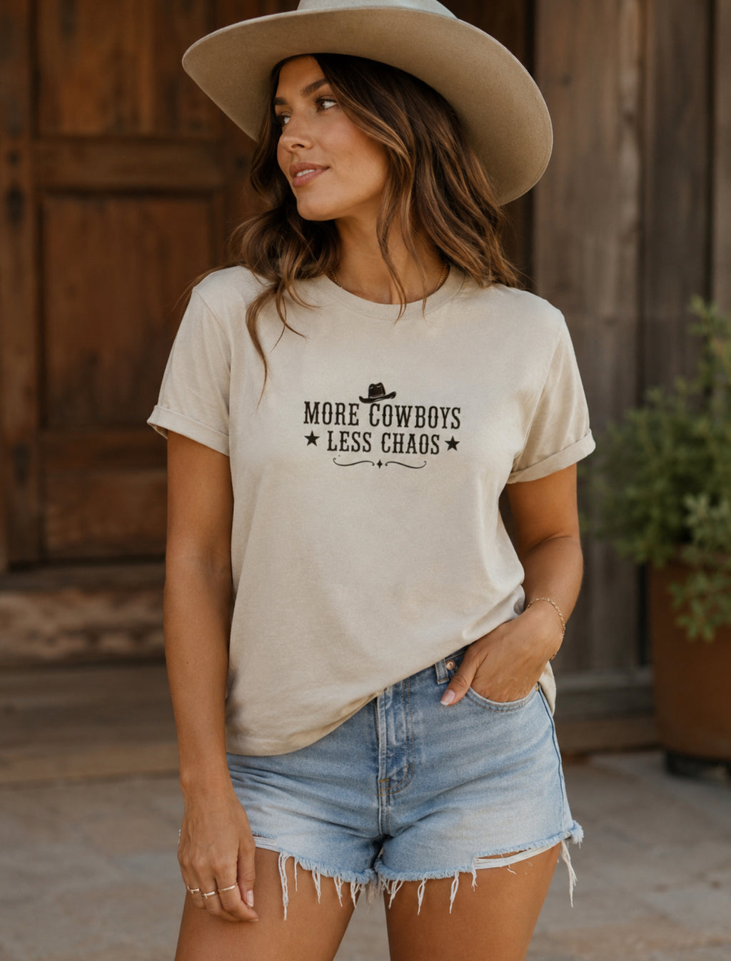 More cowboys less chaos Tee