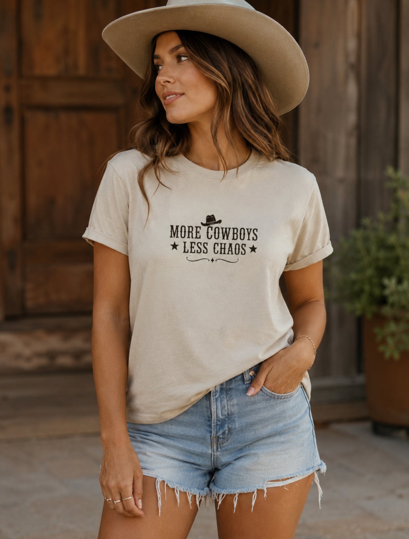 More cowboys less chaos Tee