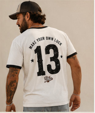 Make Your Own Luck '13' Ringer Tee