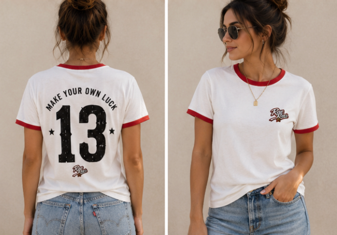 Make Your Own Luck '13' Ringer Tee