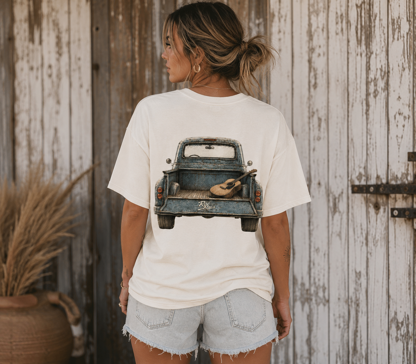 Vintage truck & Guitar Tee - Various colours